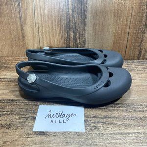 Crocs Black Kadee Flats- Womens Size 4